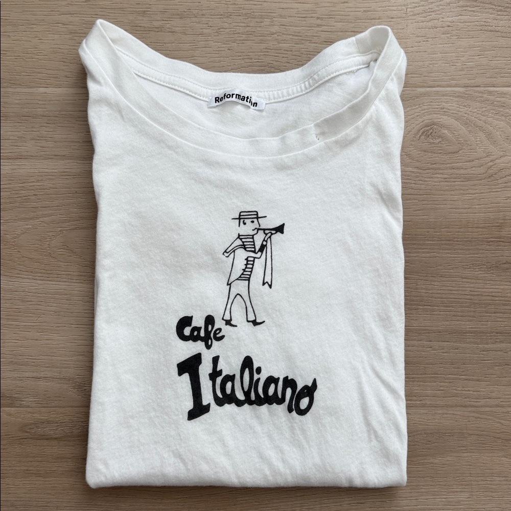 Reformation - RARE Cafe Italiano Graphic Tee Shirt